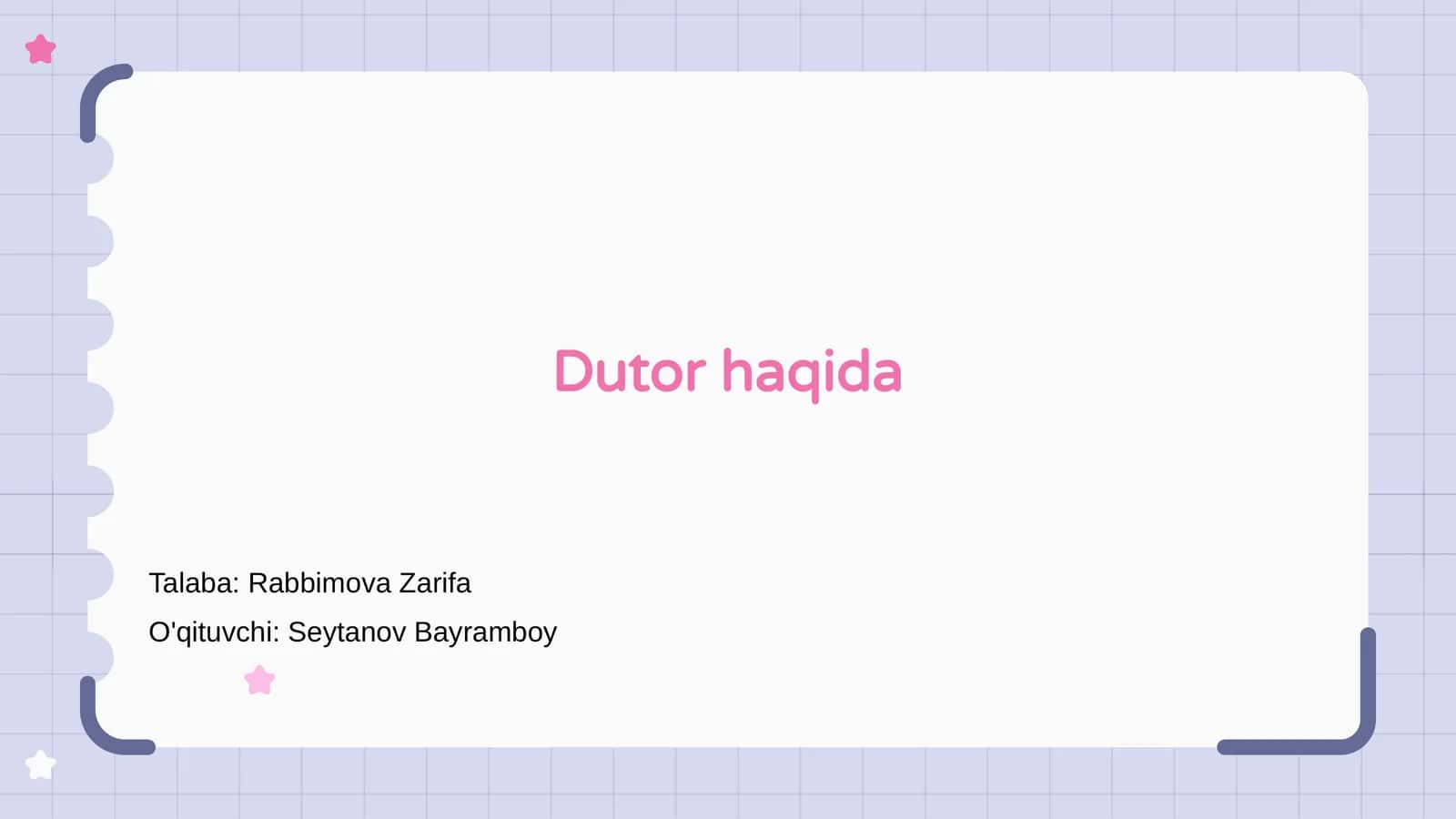 Dutor haqida 1
