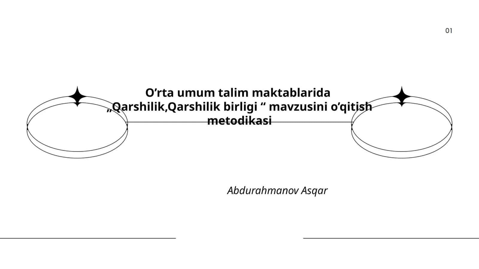 „Qarshilik,Qarshilik birligi “ mavzusini o’qitish metodikasi 1