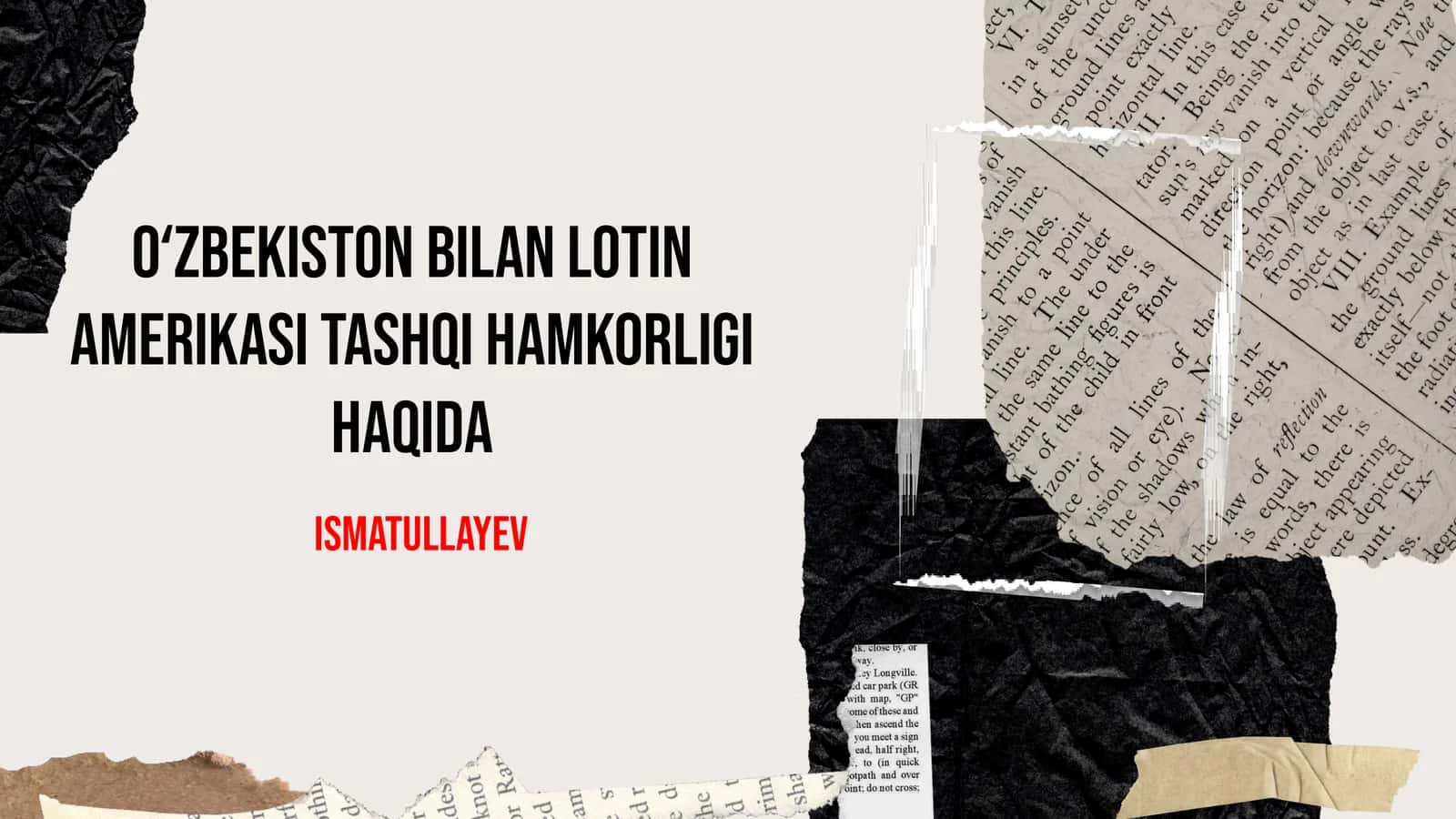 Tashqi hamkorlikning asosiy maqsadlari va istiqbollari 1