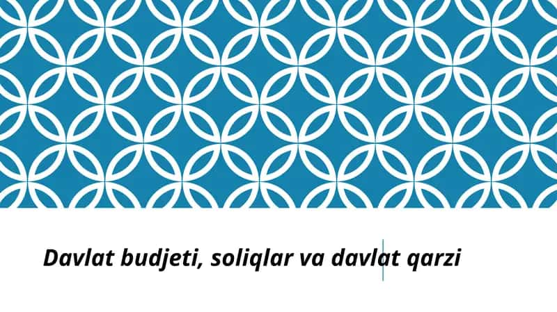 Davlatbudjeti, soliqlar va davlat qarzi 1