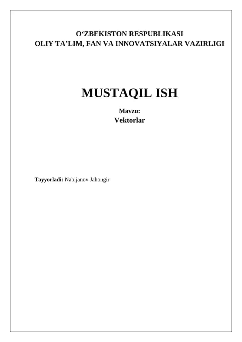 Vektorlar 1