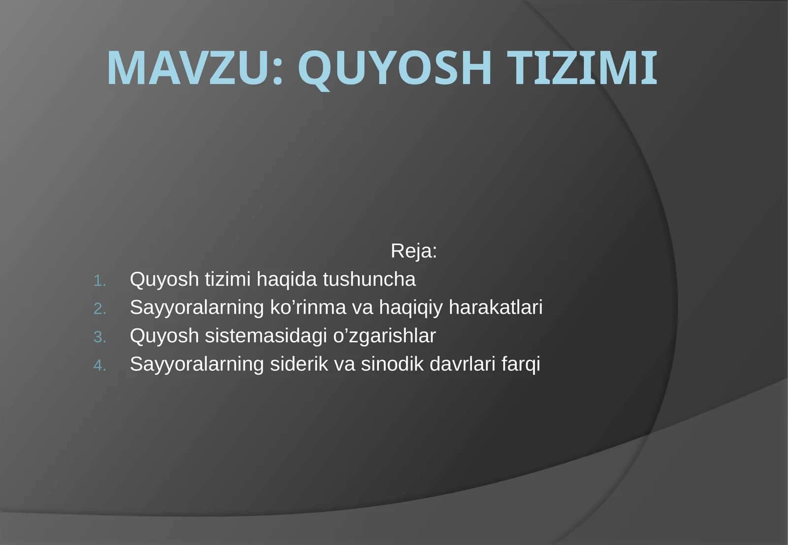 Quyosh tizimi 1