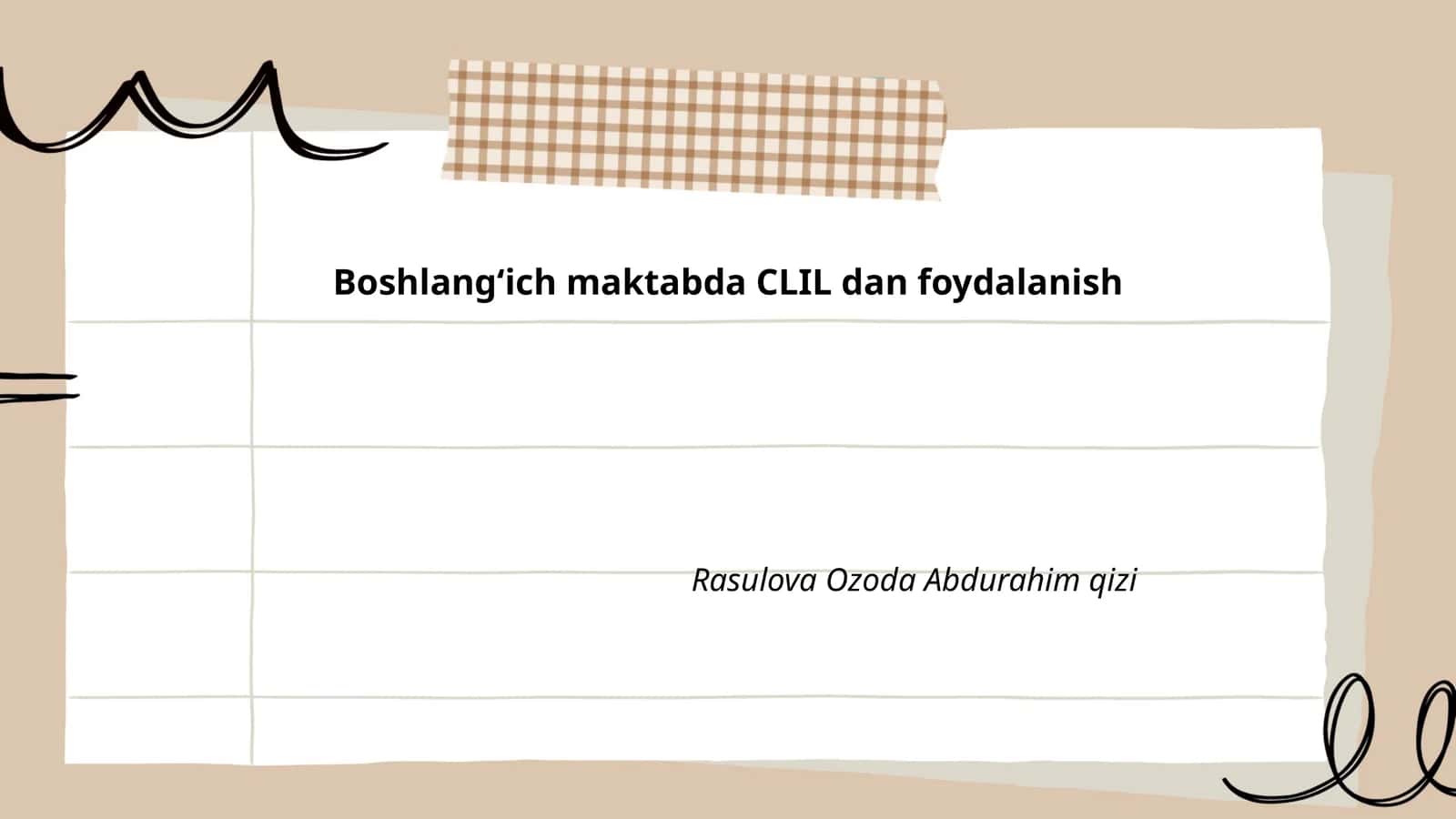 Boshlangʻich maktabda CLIL dan foydalanish 1