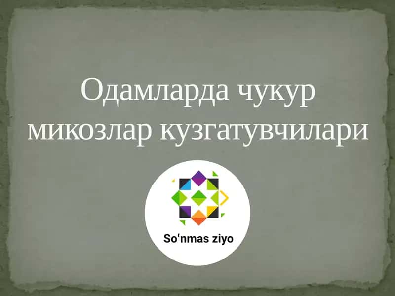 ОДАМЛАРДА ЧУКУР МИКОЗЛАР КУЗГАТУВЧИЛАРИ 1