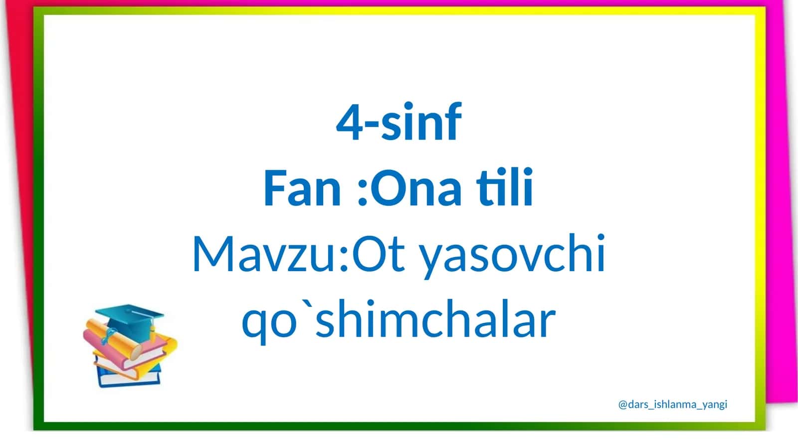 Ot yasovchi qo`shimchalar 1
