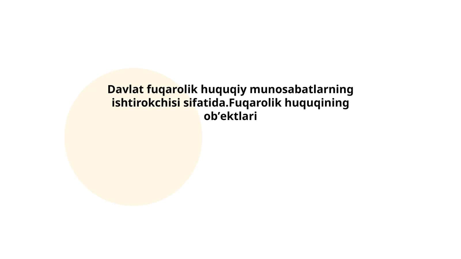 Fuqarolik huquqiymunosabatlarning ishtirokchisisifatida 1