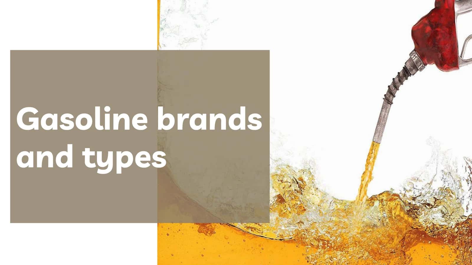 Gasoline brands and types 1