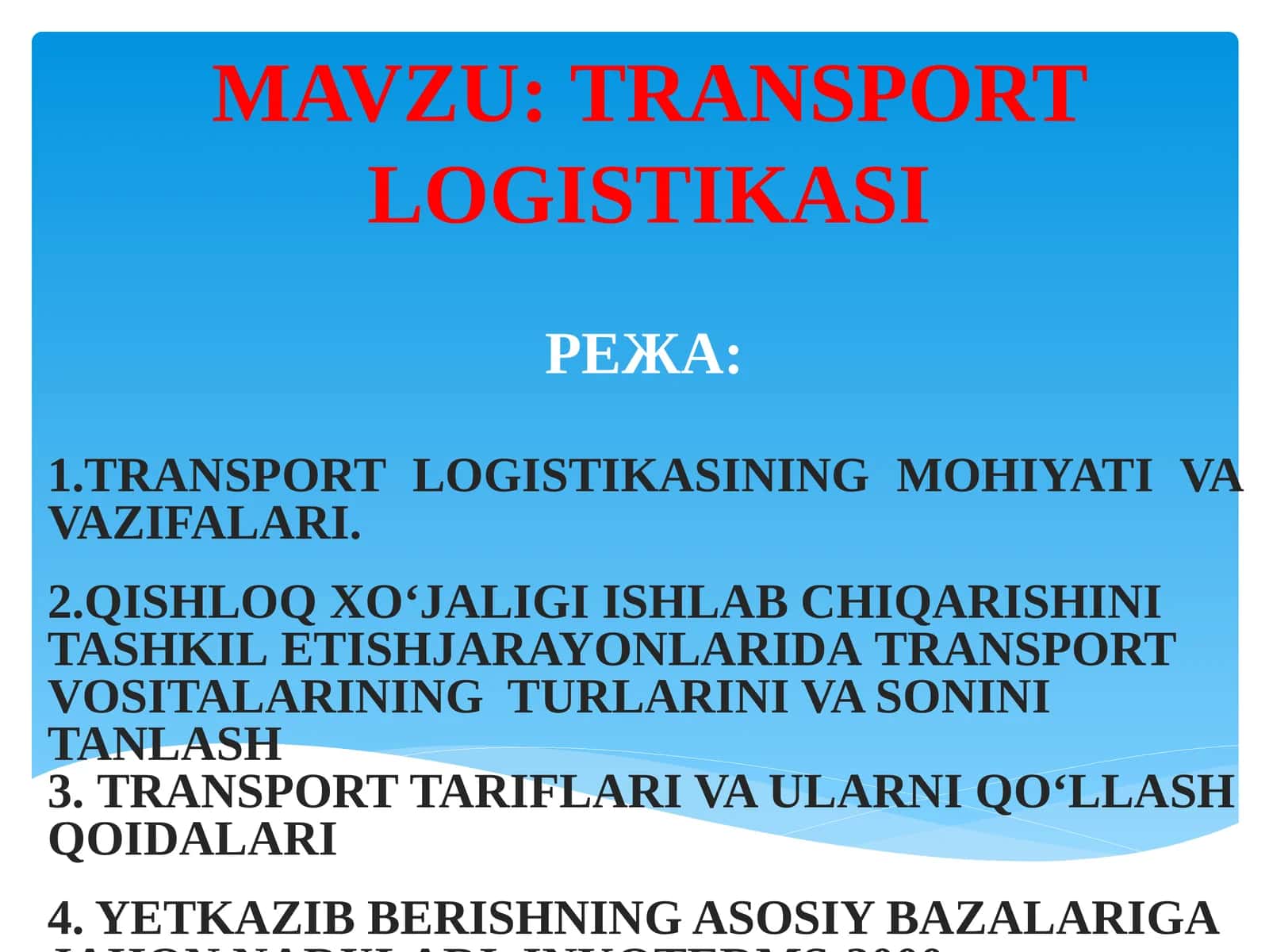TRANSPORT LOGISTIKASI 1