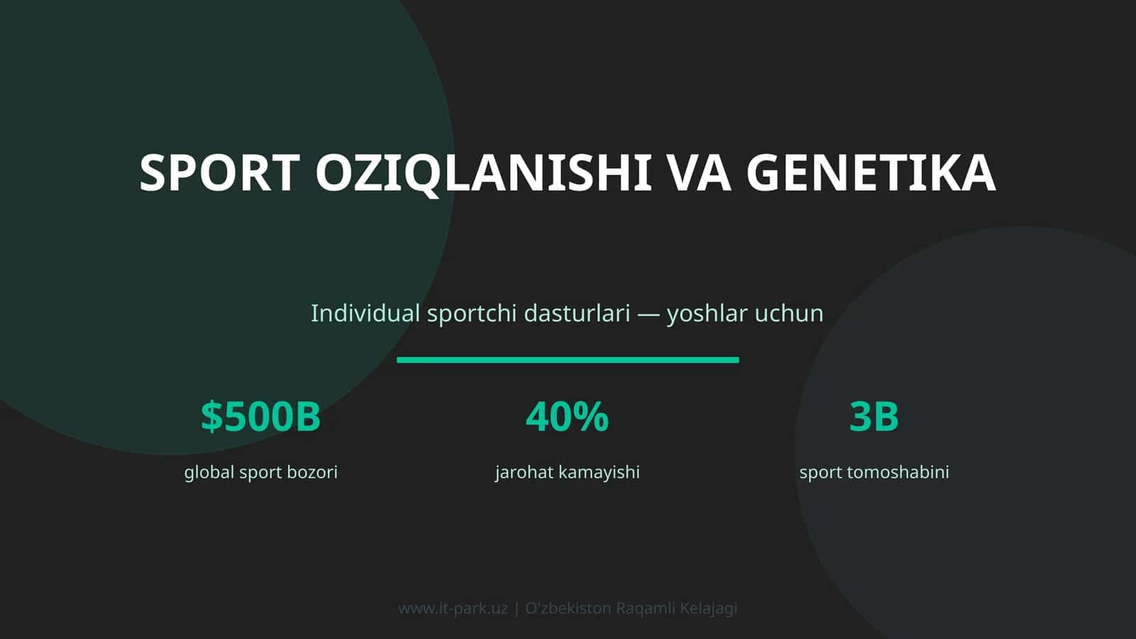 Sport oziqlanishi va genetika 1