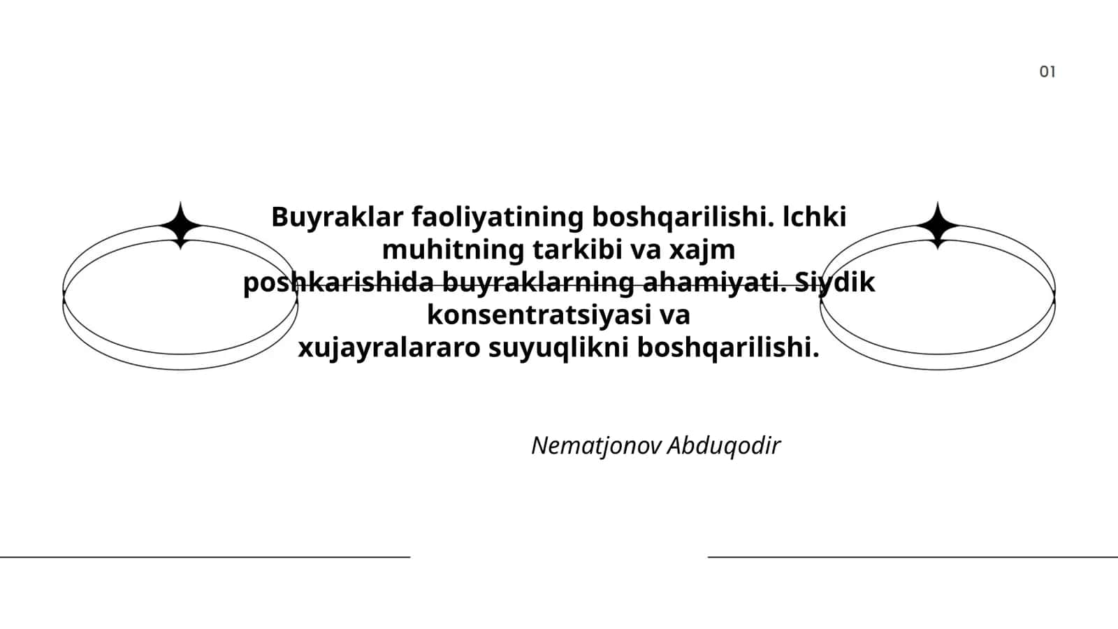 Buyraklar faoliyatining boshqarilishi 1