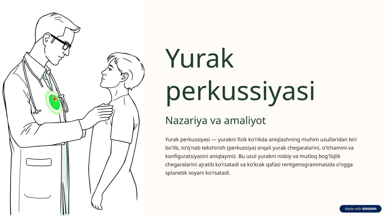 Yurak perkussiyasi 1