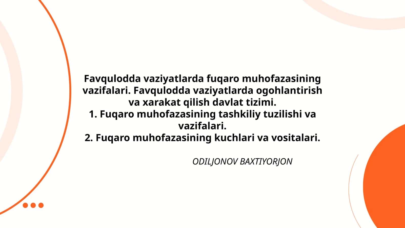 Favqulodda vaziyatlarda fuqaro muhofazasining vazifalari 1