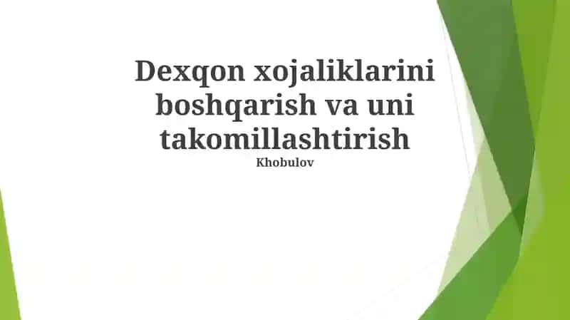 Barqaror dehqonchilik amaliyoti