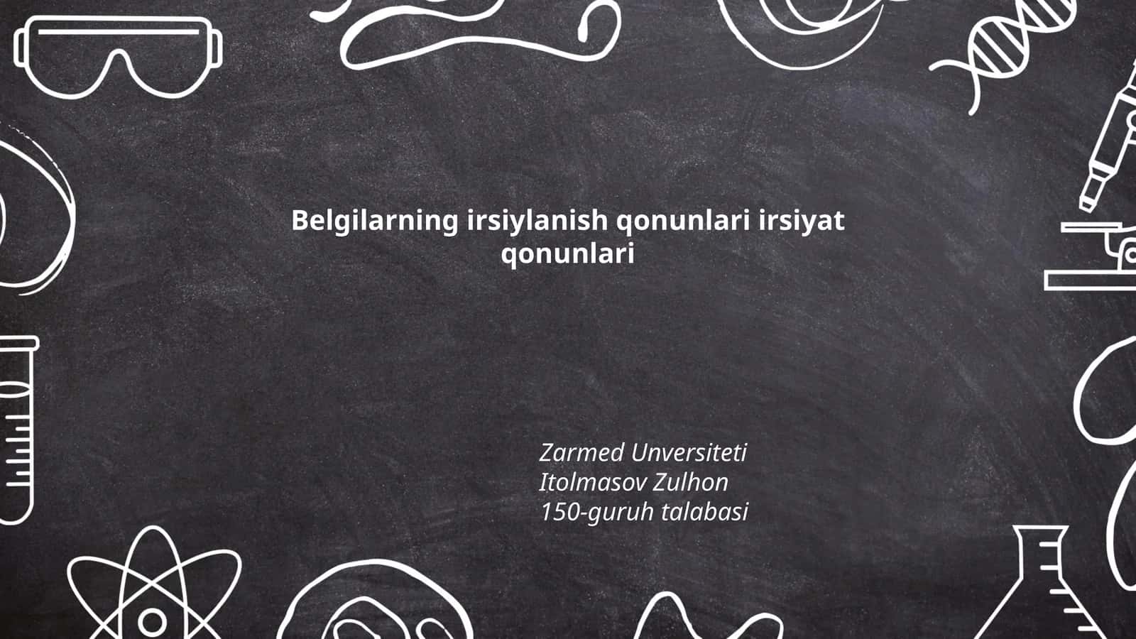 Belgilarning irsiylanish qonunlari irsiyat qonunlari 1