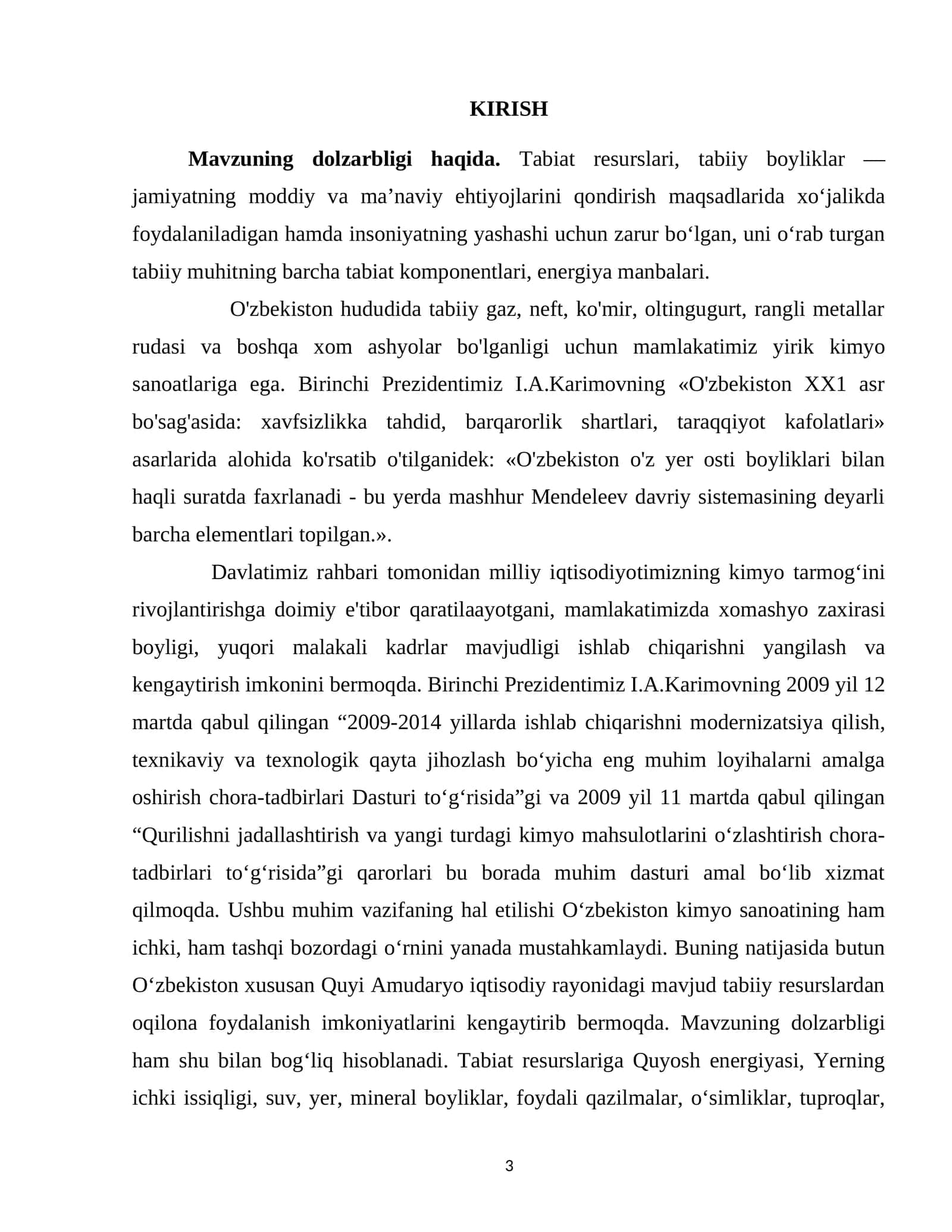 Tabiat resurslari va ularning samaradorligi 1