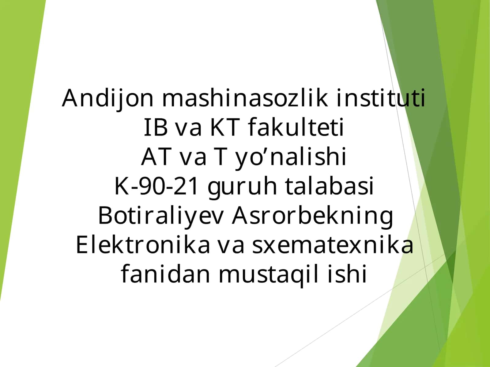 Elektronika va Sxematexnika fanini rivojlanish bosqichlari 1
