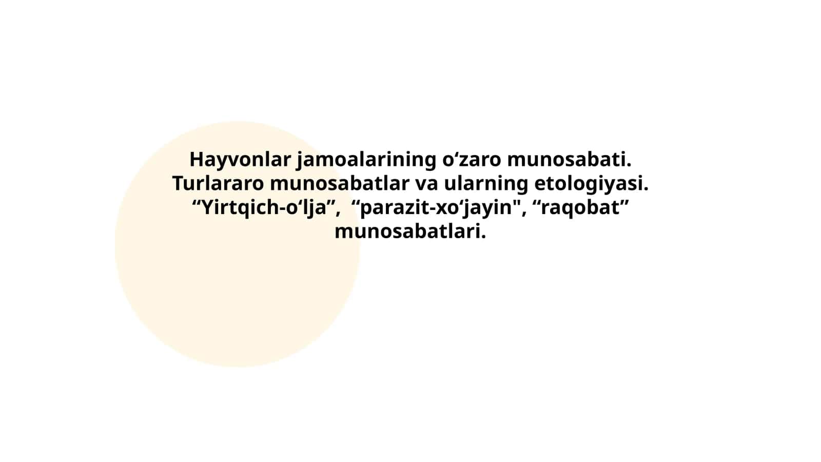 Yirtqich va o'lja o'rtasidagi ekologik munosabatlar 1