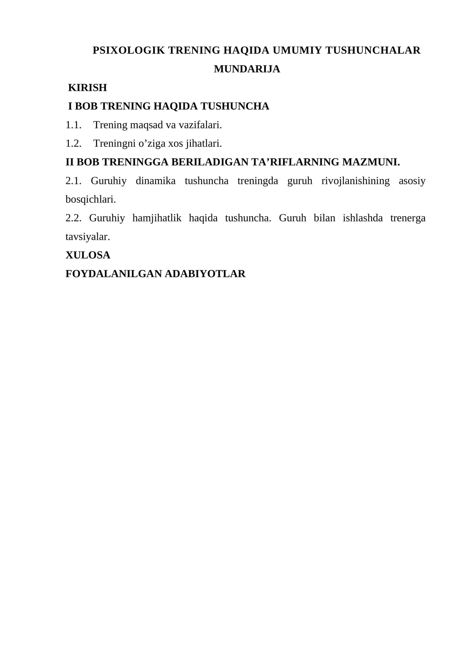 Psixologik trening haqida umumiy tushunchalar 1