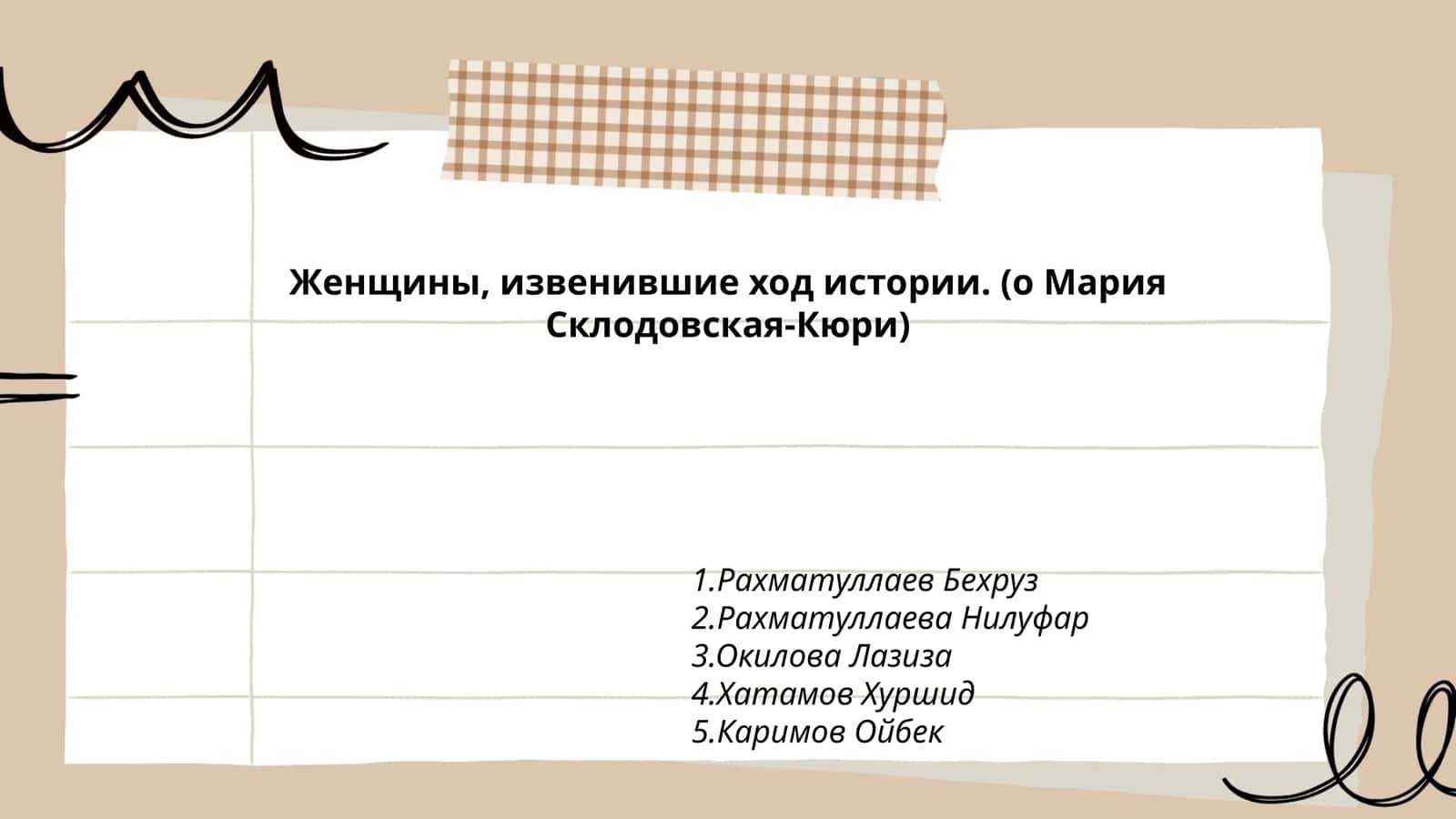 Женщины, извенившие ход истории. (о Мария Склодовская-Кюри) 1