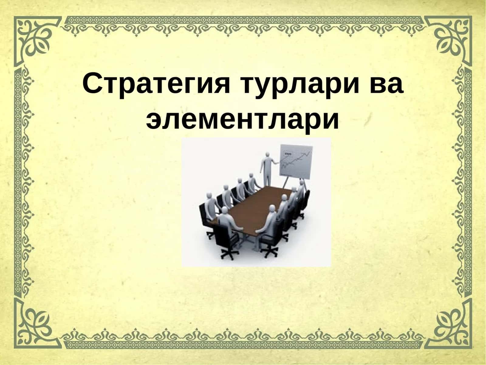Стратегия турлари ва элементлари 1