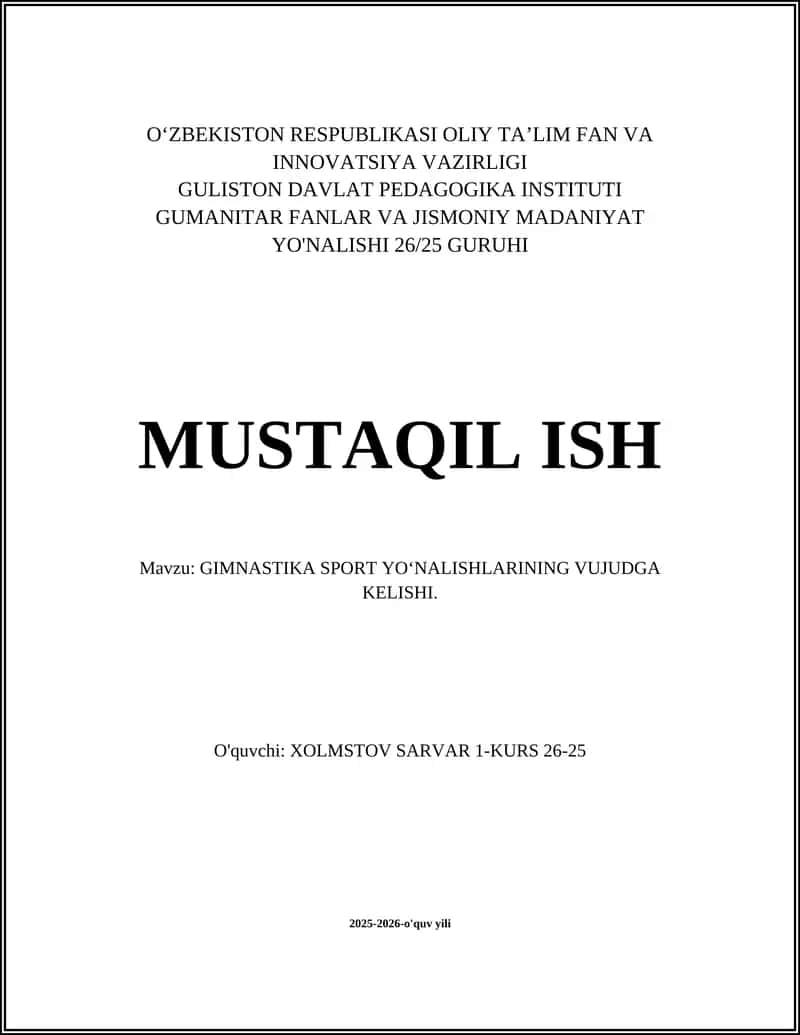 Gimnastika sportining qadimiy ildizlari va tarixiy manbalari 1
