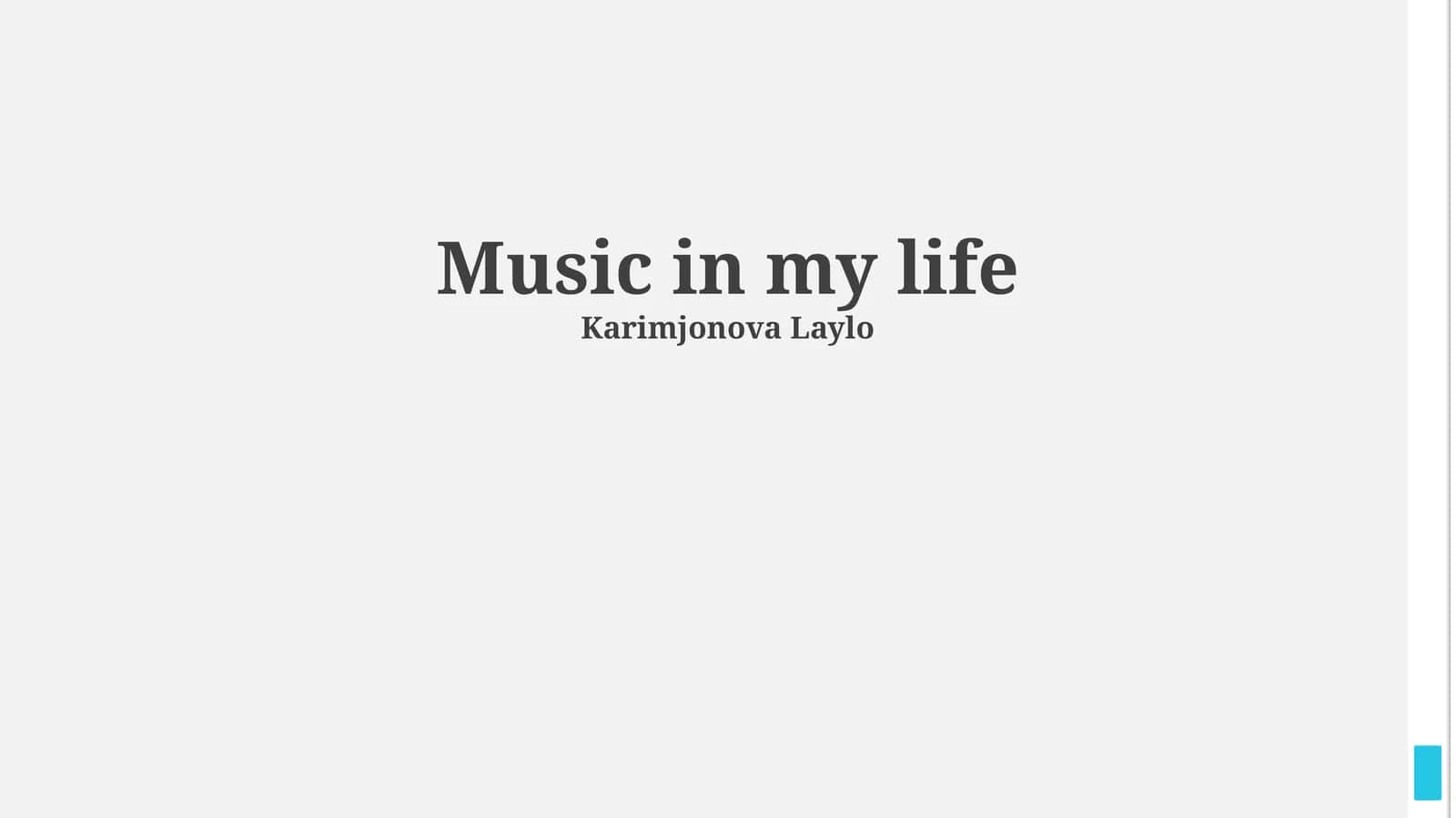 Music in my life 1