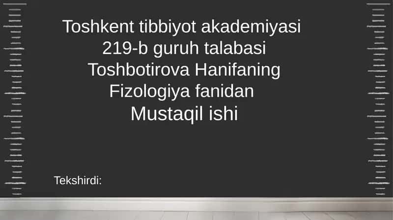 Fizologiya fanidan mustaqilishi 1