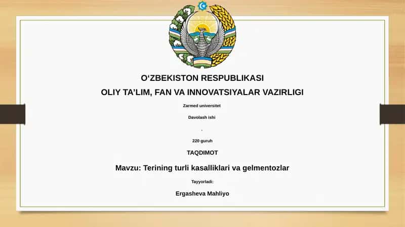 Teri kasalliklari va gelmentozlar 1