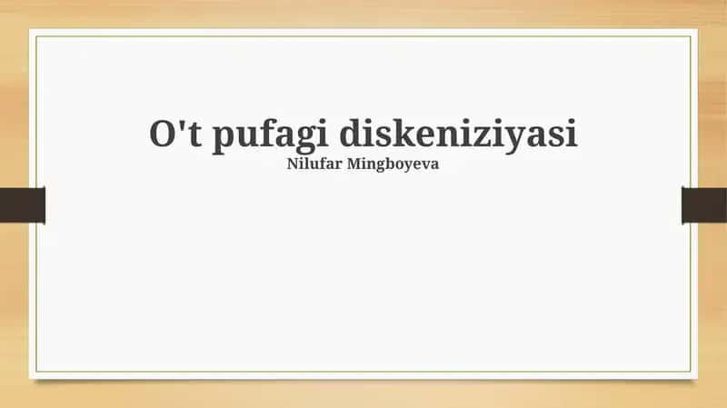 O't pufagi diskeniziyasi 1