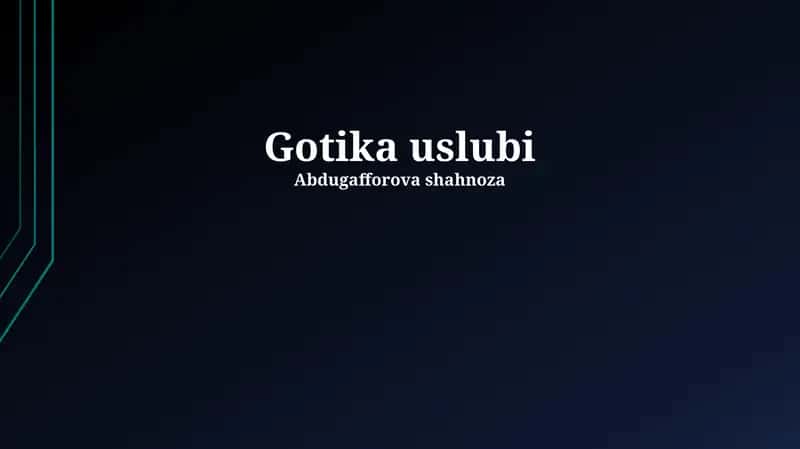 Gotika uslubi 1