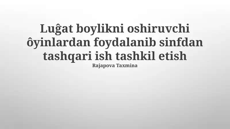 Intellektual o'yinlar va ularning qo'llanilishi 1