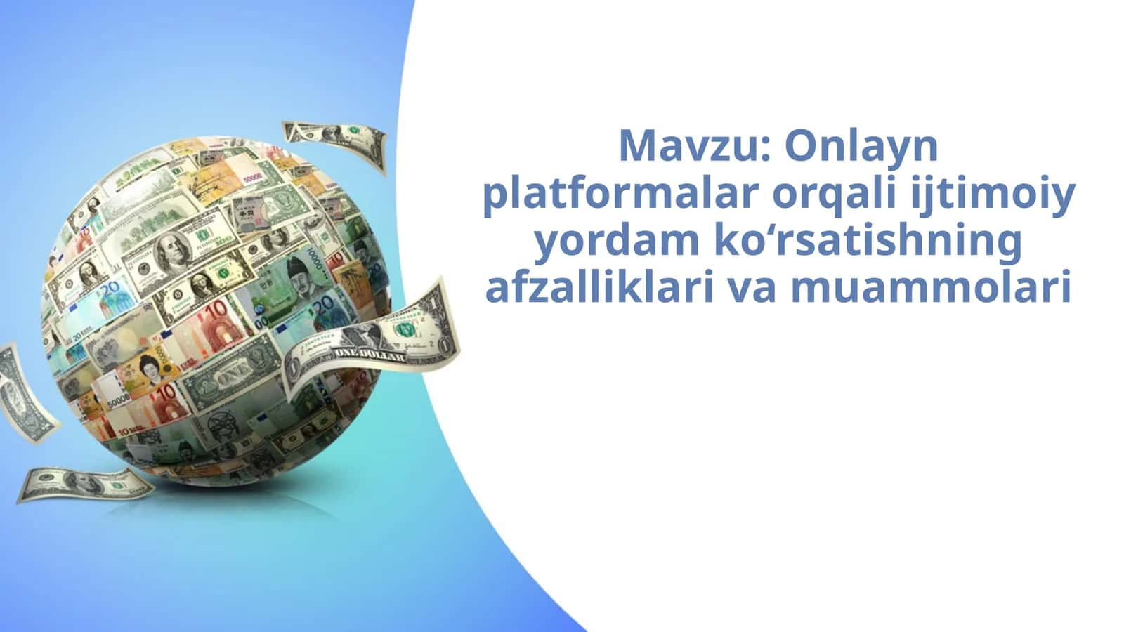Onlayn platformalar orqali ijtimoiy yordam ko‘rsatishning afzalliklari va muammolari 1