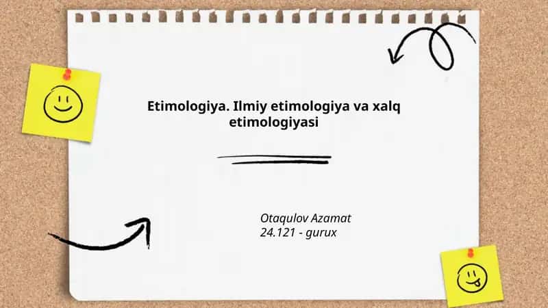 Etimologiya. Ilmiy etimologiya va xalq etimologiyasi 1
