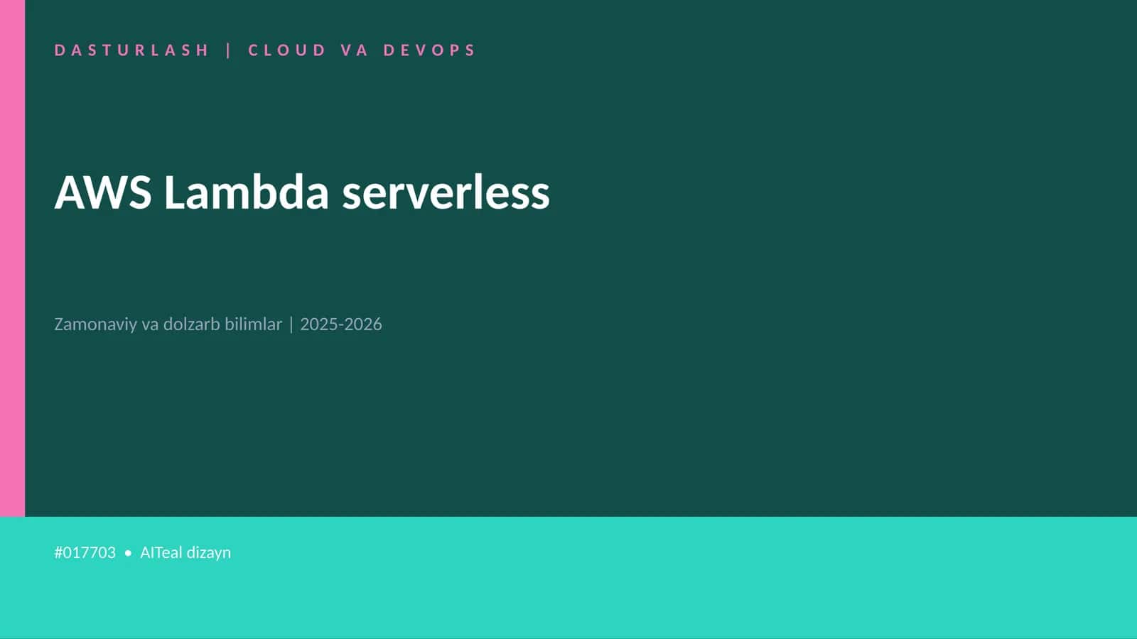 AWS Lambda serverless 1