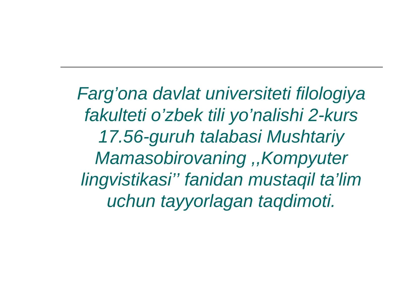 Mashina tarjimasi (Avtomatik tarjima) 1