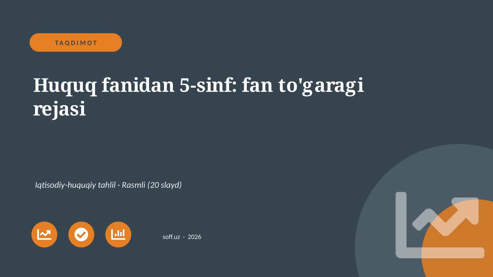 Huquq fanidan 5-sinf: fan to'garagi rejasi 1