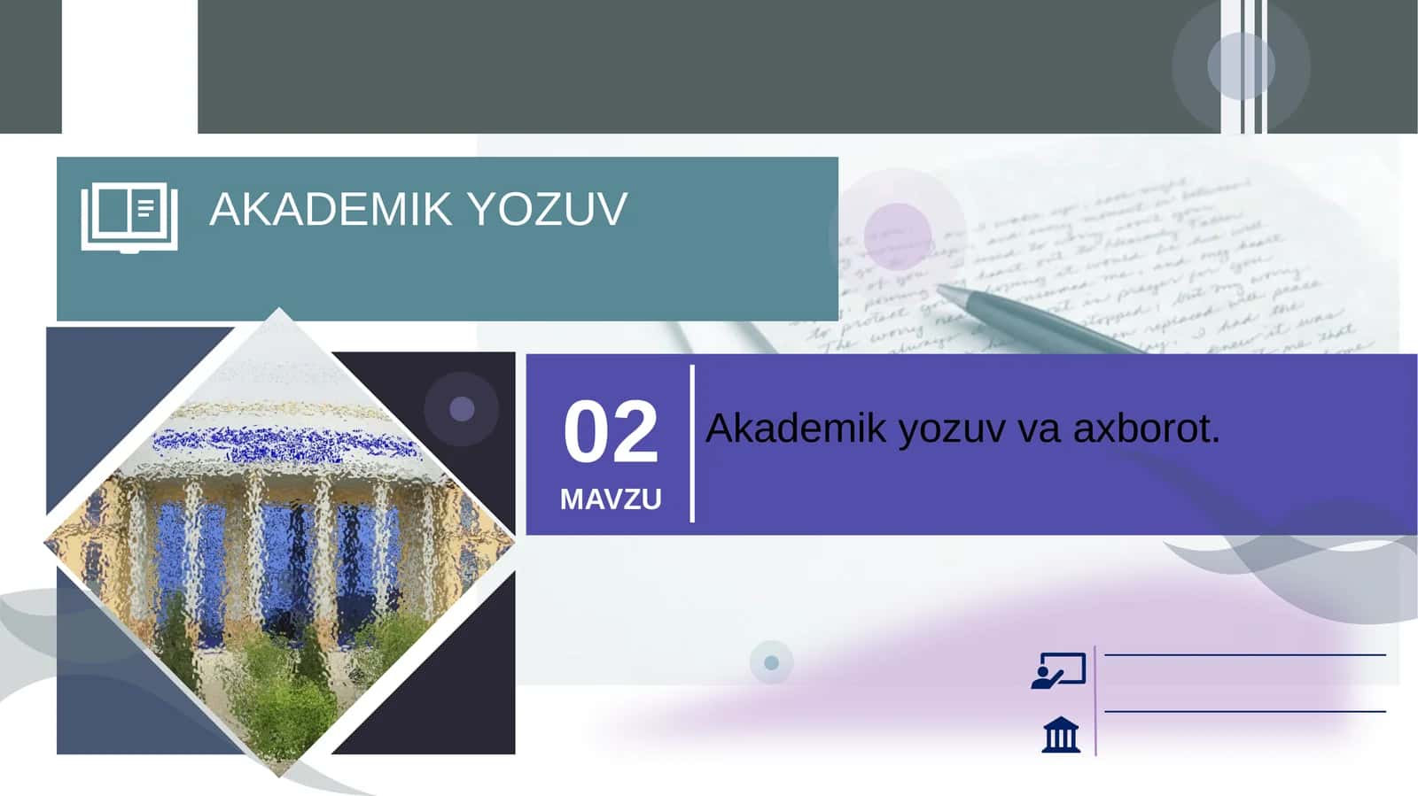 Akademik yozuv va axborot 1