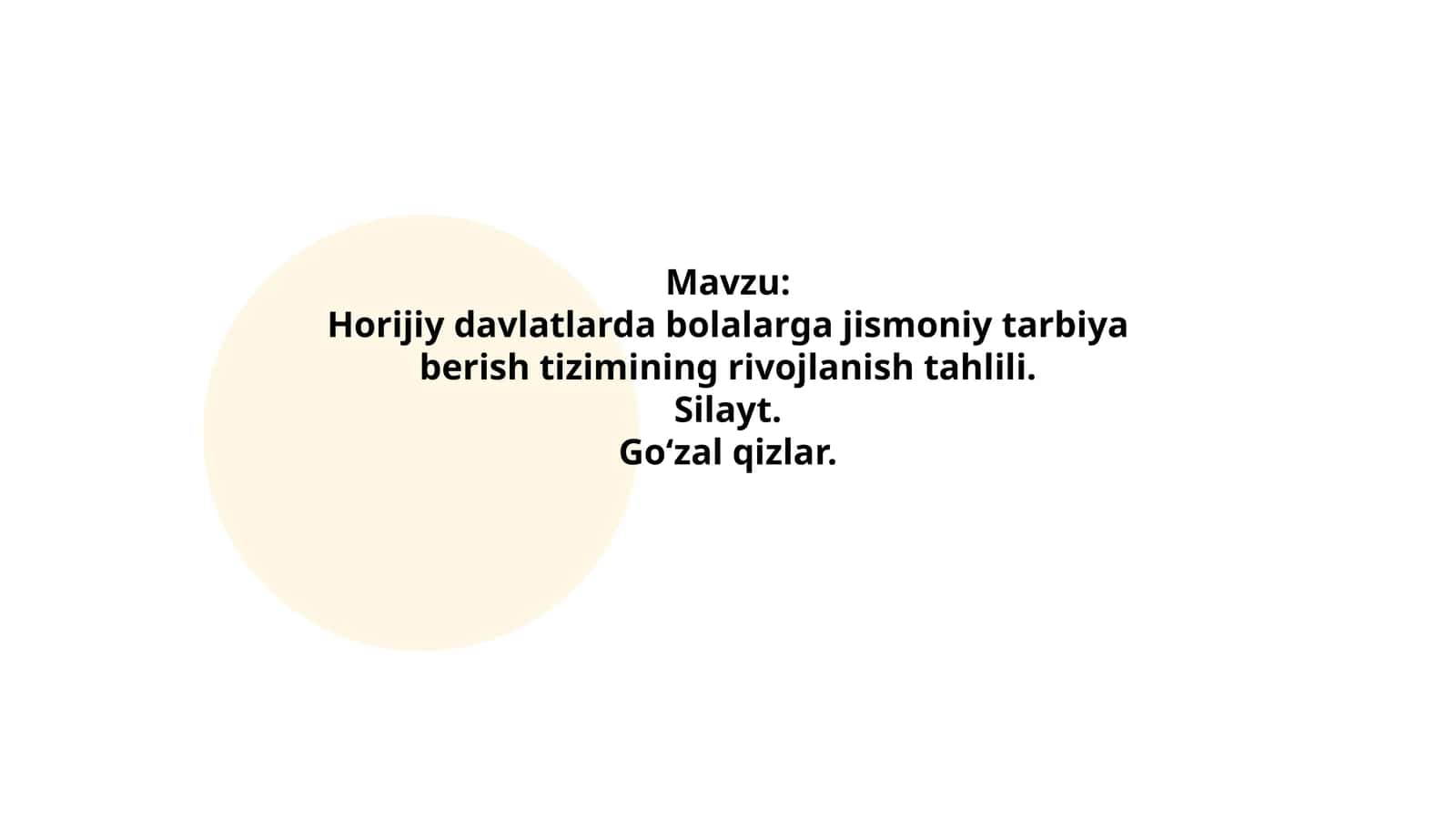 Chet el mamlakatlarida bolalar uchun jismoniy tarbiya tizimlarining tarixiy rivojlanishi 1