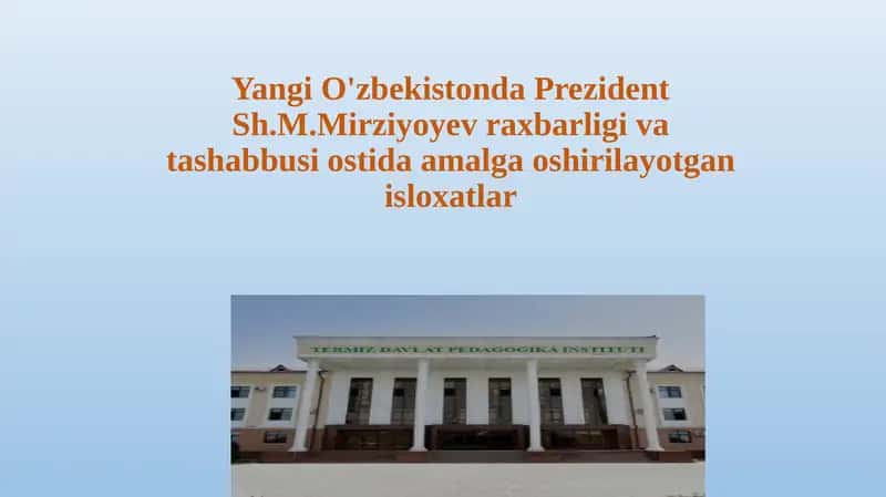 Yangi O'zbekiston Strategiyasi 1