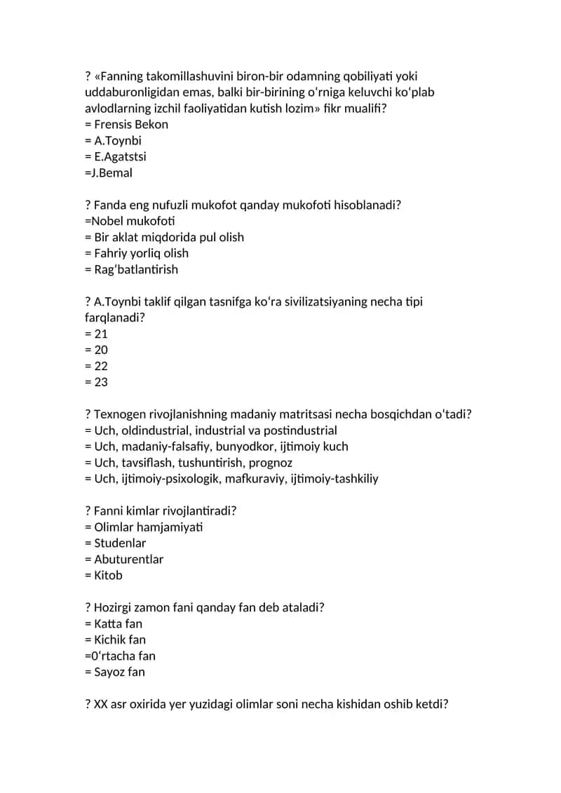 Tekhnologik rivojlanishning madaniy matritsasi 1