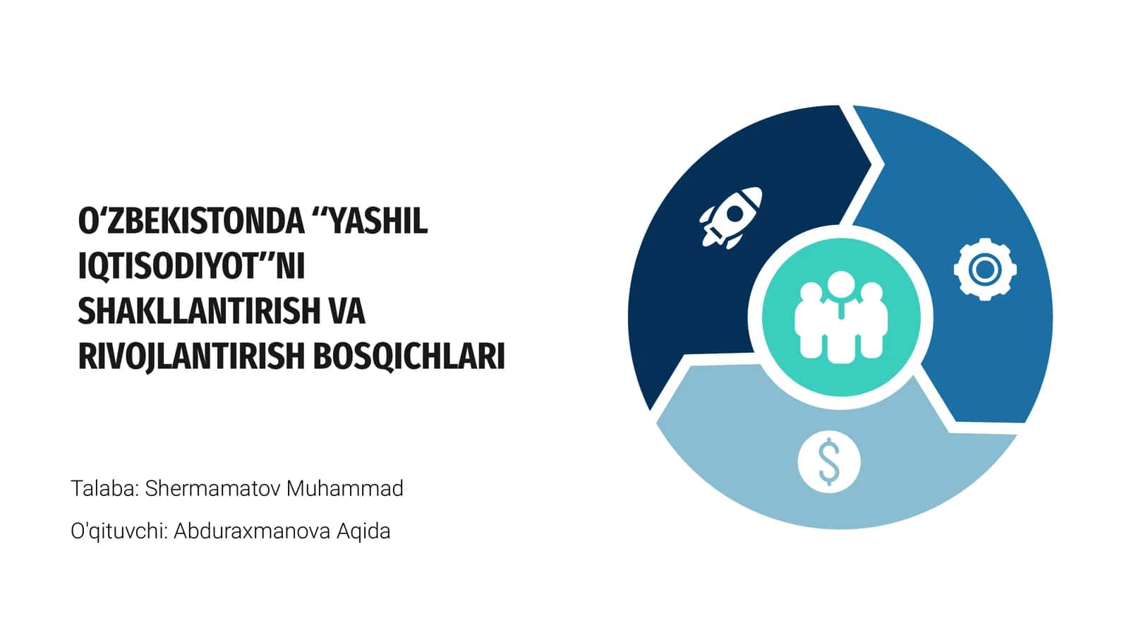 Yashil Iqtisodiyotni Shakllantirish va Rivojlantirish Bosqichlari 1