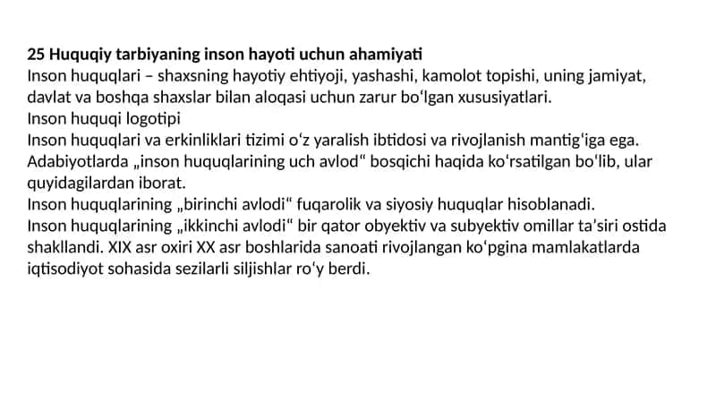 Inson Huquqlari 1