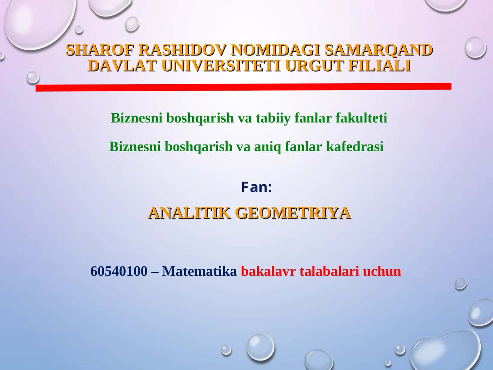 ANALITIK GEOMETRIYA 1