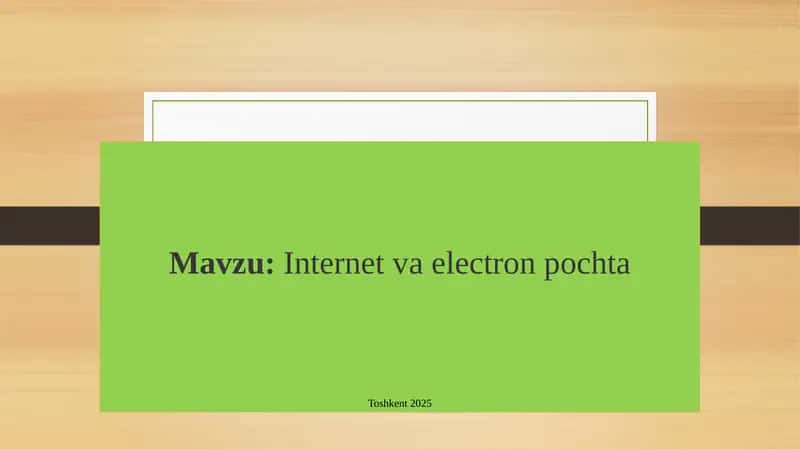 Internet va electron pochta 1