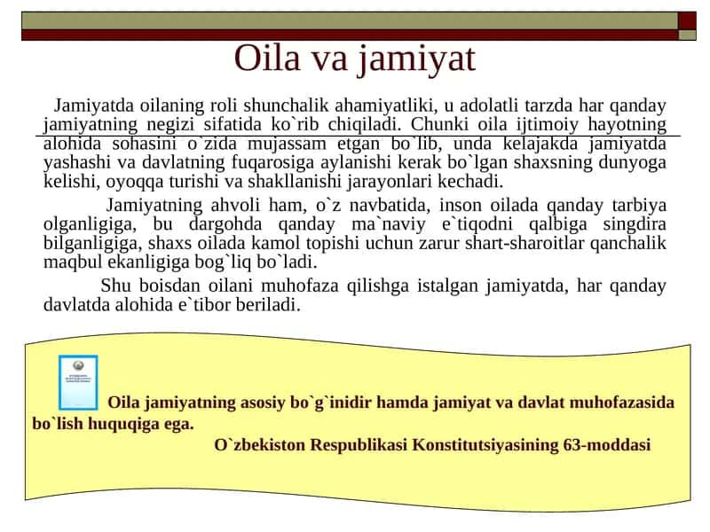 Oila va jamiyat 1