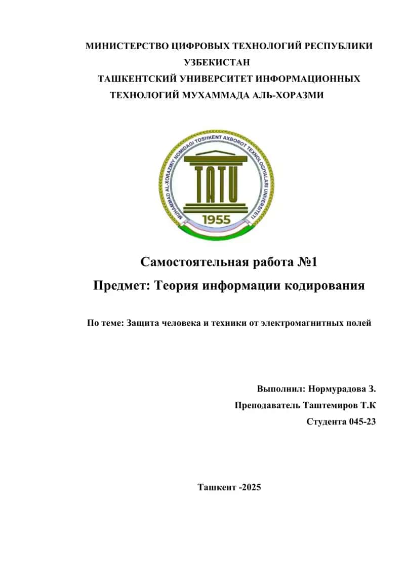Защита человека и техники от электромагнитных полей 1