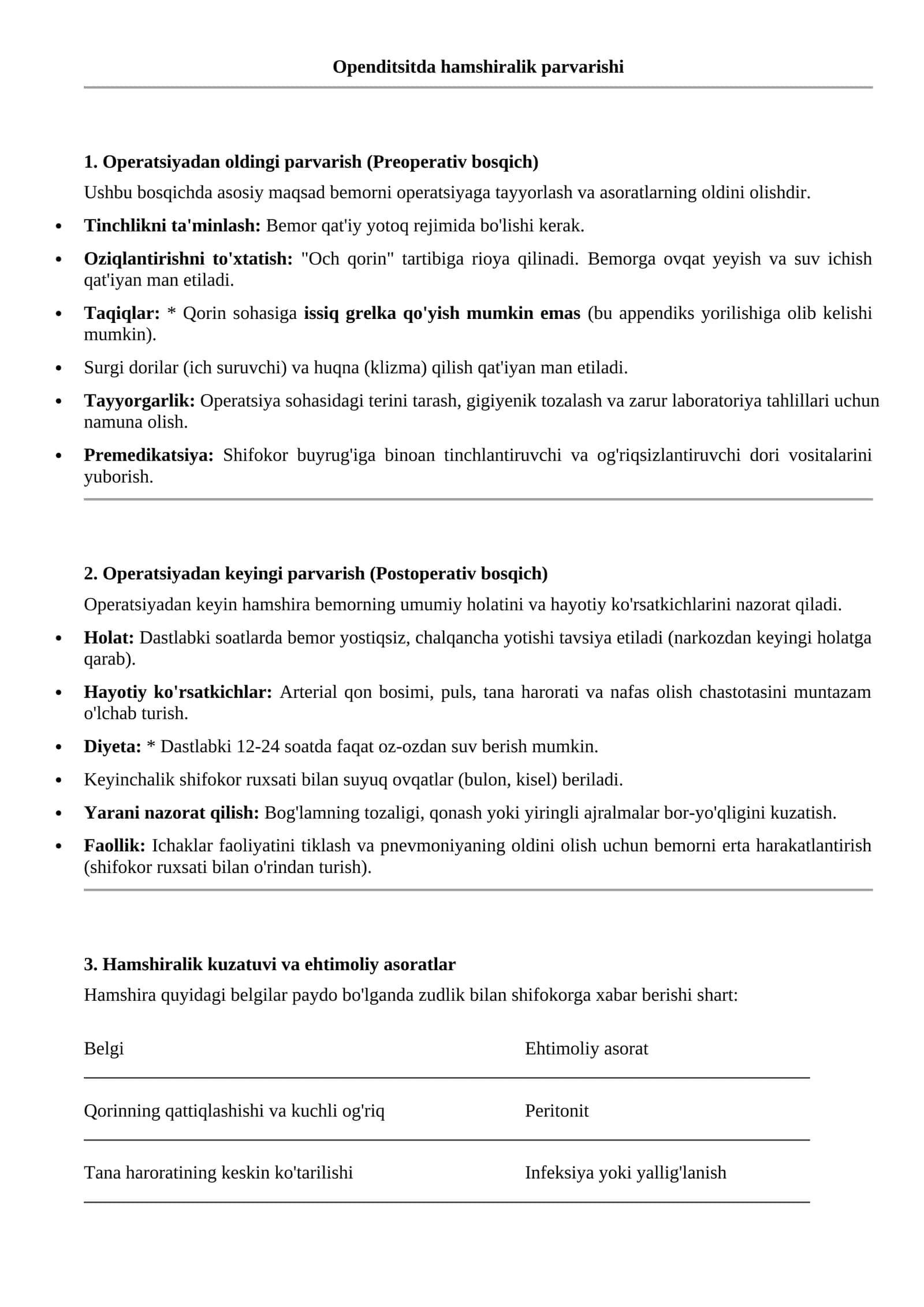 Openditsitda hamshiralik parvarishi 1