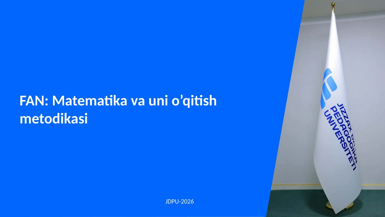 Matematika va uni o’qitish metodikasi 1