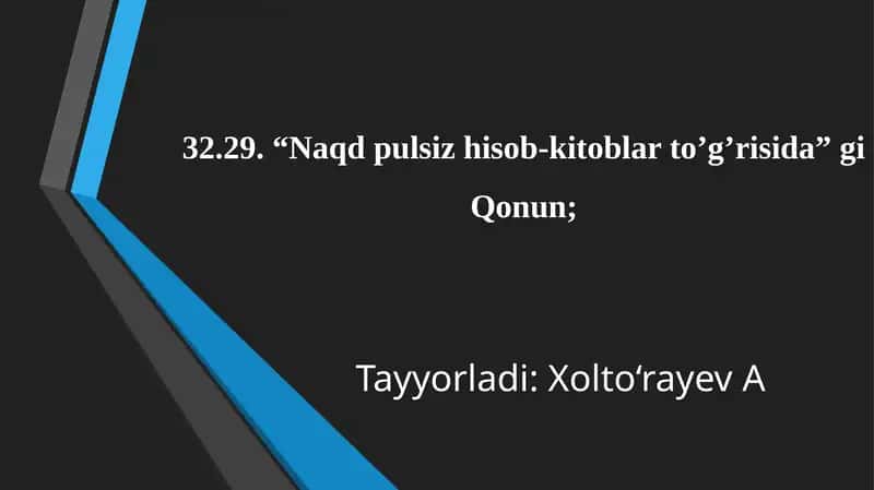O‘zbekiston Respublikasi Markaziy bankining Qonuni 1