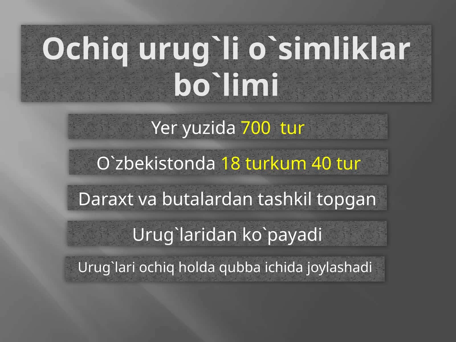 Ochiqurug`lio`simliklarbo`limi 1